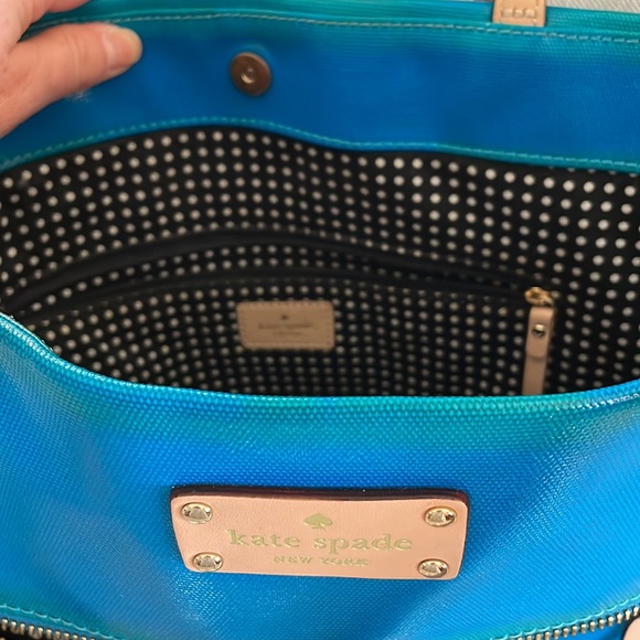 Kate Spade ♣️ turquoise tote - Picture 2 of 9